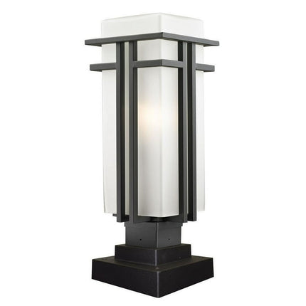 1 Light Outdoor Square Pier Mount Lantern In Art Deco Style 7.75 Inches Wide By 21.75 Inches High Z-Lite 550Phb-Sqpm-Orbz