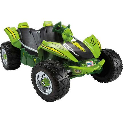 12V Power Wheels Dune Racer Extreme Battery-Powered Ride-On Vehicle with Storage Area, Green