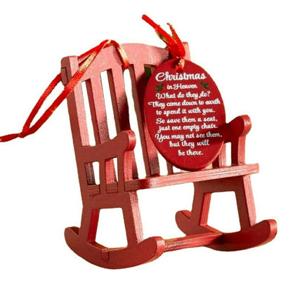 Hislaves 1Pc king Chair Fine Workmanship Delicate Exquisite Christmas Decor Mini Rocking Chair for Home Red