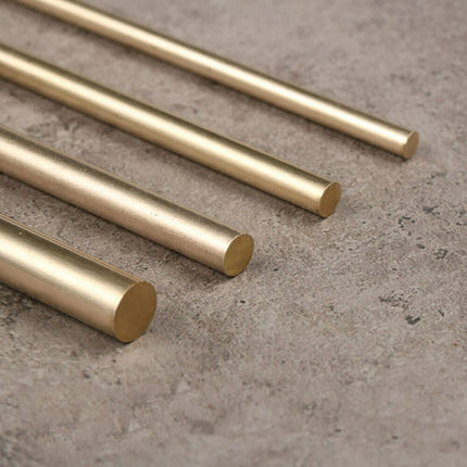 5 PCS Brass Rod Pins 200mm Length Knife Handle Pin Rivets 3/4/5/6mm Diameter