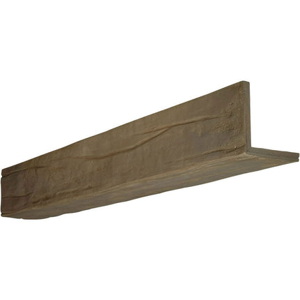 4"W x 4"H x 14'L 2-Sided (L-beam) Riverwood Endurathane Faux Wood Ceiling Beam, Honey Dew