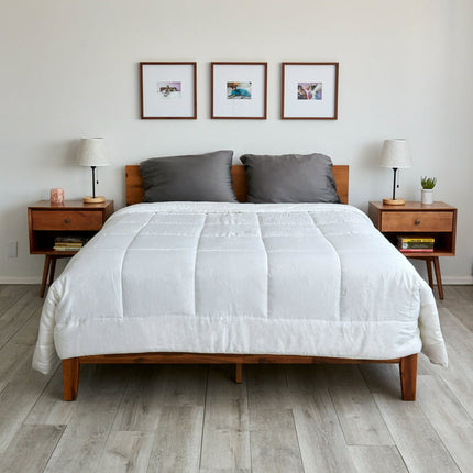 Sheets & Giggles Eucalyptus Lyocell Comforter - Queen, White