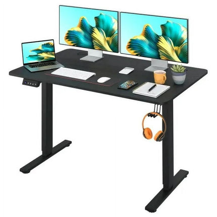 48*24In Computer Desk ,Electric Standing Desk ,T-shape with Headphone Hook Gaming Table ,Computer Desk That Raises Up and Down Adjustable Height Computer Desk Home Office Desks,