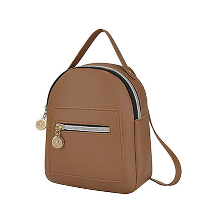 Honeeladyy Clearance under 10$ Leather Backpack Cute Casual Daypack Zippered Pockets Crossbody Convertible Shou