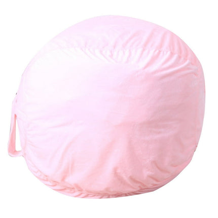 iOPQO Home Textile Storage Kids Stuffed Animal Plush Toy Storage Bean Bag Soft Pouch Stripe Fabric Chair soft home storage bag bean bag LYM01 Pink