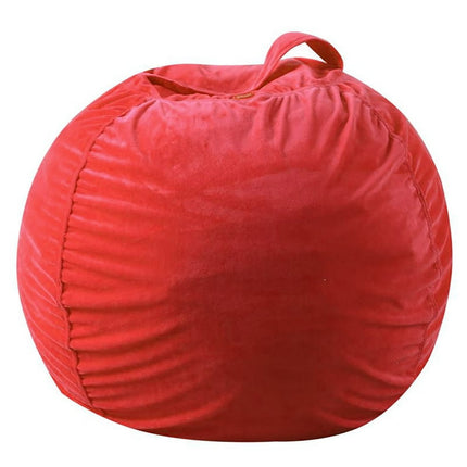 Pompotops Large Storage Bags Kids Stuffed Plush Toy Storage Bag Soft Pouch Stripe Fabric Chair, Hot Pink