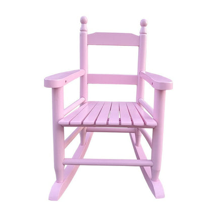 Hassch Rocking Chair, Child’s Wooden Chairs for Indoor & Outdoor, Backyard & Patio, Light Pink