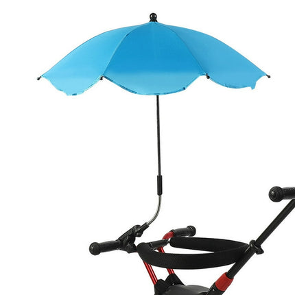 Gifts for Christmas Bidobibo UV Protection Adjustable Umbrella with Universal Clamp, Removable Umbrella Holder, Suitable for Beach Chairs, Baby Strollers (Blue)