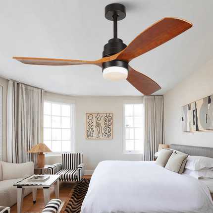 ALUOCYI 52inch Ceiling Fan with Light and Remote Control, Outdoor Ceiling Fan With Reverse Airflow for Indoor,Living Room