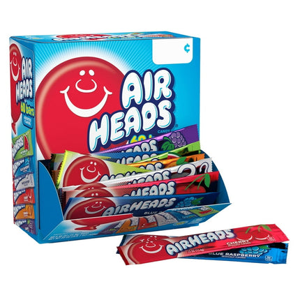 Airheads Chewy Candy Bars, Assorted Flavors, Peanut and Tree Nut Free, 33 oz, 60 Count