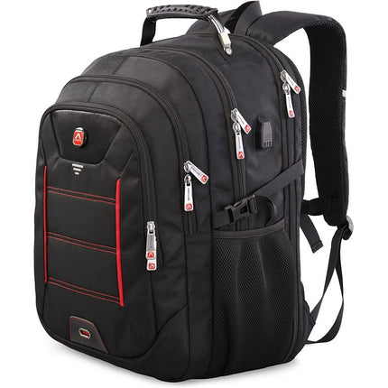 Aokur Extra Large 55L Travel Backpack for Men Women, 17.3 inch RIFD Safe Carry on Bag, TSA Friendly Business Computer Backpack with USB Charging Port Black