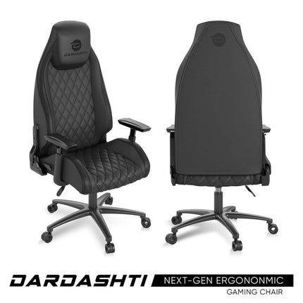 Atlantic Dardashti Ergonomic Gaming Chair, Commercial Grade, 27.5"L x 27.5"W x 51.5"H, Midnight