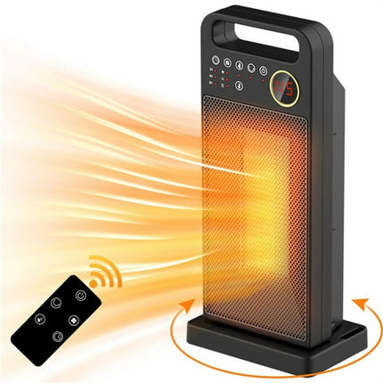 BLUELK Space Heater, Portable Electric Heater 2000W PTC with Thermostat, 3 Modes 70° Oscillating, 12h Timer, Safety & Quiet-Instant Heating for Indoor