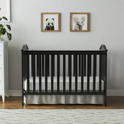 Baby Relax Adele 3-in-1 Convertible Crib, Black