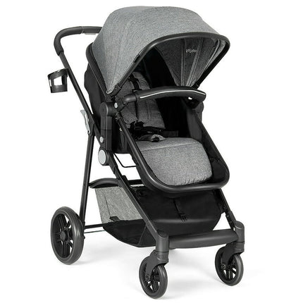 Babyjoy 2 In 1 Foldable Baby Stroller Kids Travel Newborn Infant Buggy Pushchair Gray