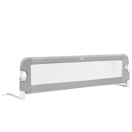 Babyjoy 59'' Breathable Safety Bed Rail Guard Toddlers Kids Baby Swing Down Bedrail Gray