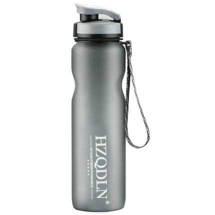 Best Sports Water Bottle - 36oz Large - Fast Flow, Flip Top Leak Proof Lid w/One Click Open - Non-Toxic BPA Free & Eco-Friendly Plastic - For Men & Women-Gray