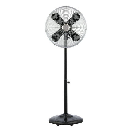 Better Homes & Gardens 16 inch Retro 3-Speed Metal Stand Fan Oscillation, Adjustable Height, Black
