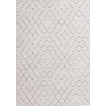 Better Homes & Gardens Geometric Machine Washable Indoor Area Rug, Ivory, 5'x7'