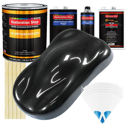 Black Sparkle Metallic Gallon Kit URETHANE BASECOAT Car Auto Paint FAST Kit