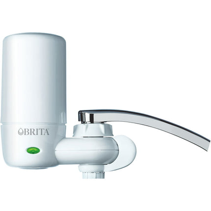 Brita Complete Faucet Mount System, Water Filter Reduces Lead and Chlorine, White