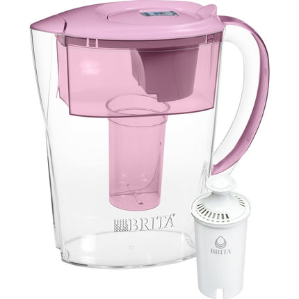 Brita Small 6 Cup Purple Denali Water Filter Pitcher with 1 Brita Standard Filter