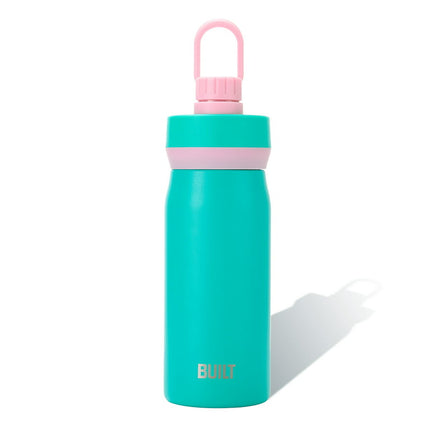 Built 16-Ounce Cascade Stainless Steel Water Bottle with Chug Lid, 16-ounces, Mint