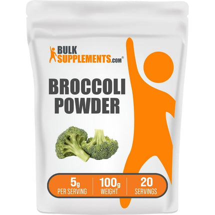 BulkSupplements.com Broccoli Powder, 5g - Colon Support Supplement (100G - 20 Serv)