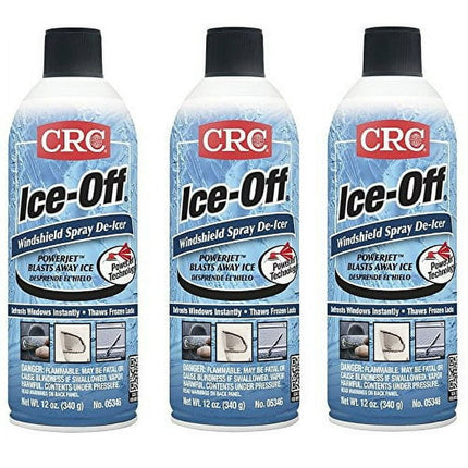 CRC 05346 Ice-Off Windshield Spray De-Icer - 12 Wt Oz. (3-Pack)