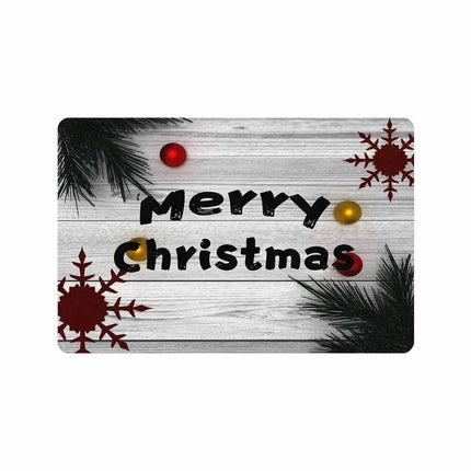Christmas Indoor Door Mat,Non-Slip Absorbent Resist Dirt Entrance Rug, Washable Low-Profile Inside Floor Mat Door Rugs for Entryway Snowman Xmas 24 x 16 Inch 30x 18 Inch