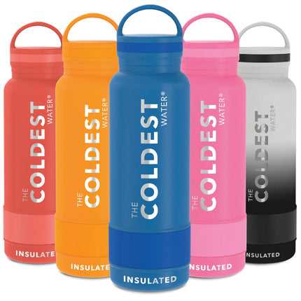 Coldest Sports Water Bottle - Leak Proof, Double Walled, Stainless Steel Cold & Hot Bottle, Thermo Mug ( Sailor Blue, 21 Oz)