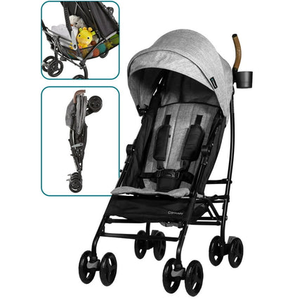 Contours MaxLite® Deluxe Travel, Lightweight, Umbrella, Summer Stroller, Gray