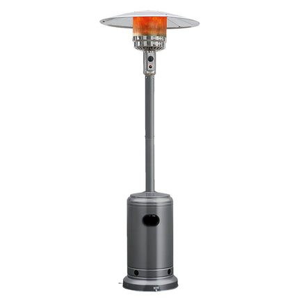 Costway 50000 BTU Propane Patio Heater Standing LP Gas Steel W/ Wheels Grey