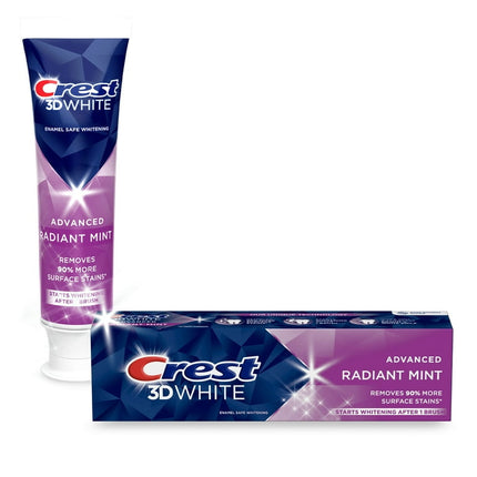 Crest 3D White Advanced Radiant Mint Whitening Toothpaste, 2.7 oz