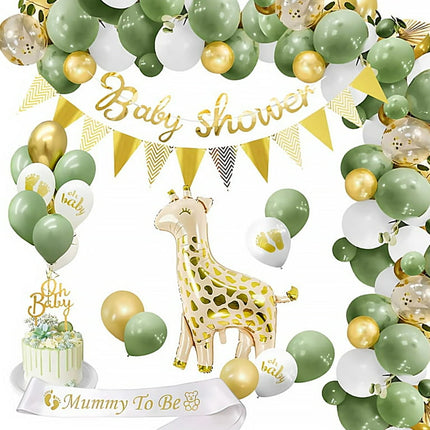 Daruoand 71pcs Baby Shower Balloon Set Reusable Baby Shower Party Decoration Balloons Latex Giraffe Balloons Party Decor for Boy Girls Gender Reveal Baby Shower