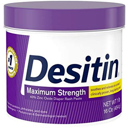 Desitin Maximum Strength Baby Diaper Rash Cream with Zinc Oxide, 16 oz