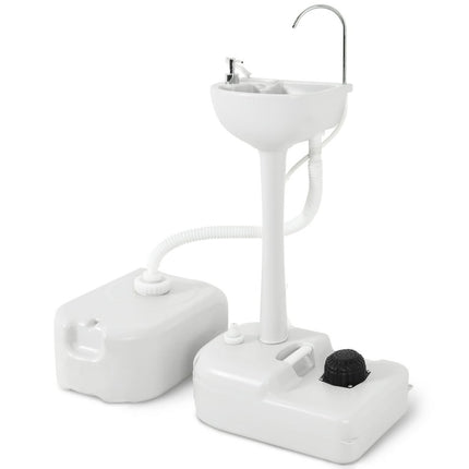 Dextrus Portable Sink With Wheels, 17 L Wash Basin Stand with 24L Recovery Tank