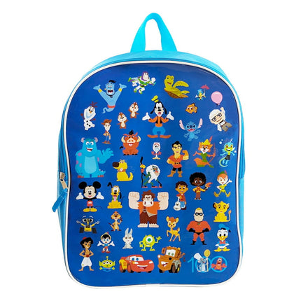 Disney 100 Backpack Blue 15" Mickey Mouse Woody Aladdin Nemo Boys D100 Bag