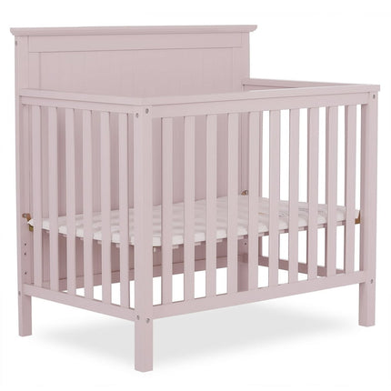 Dream On Me Ava 4-in-1 Convertible Mini Crib, Blush Pink