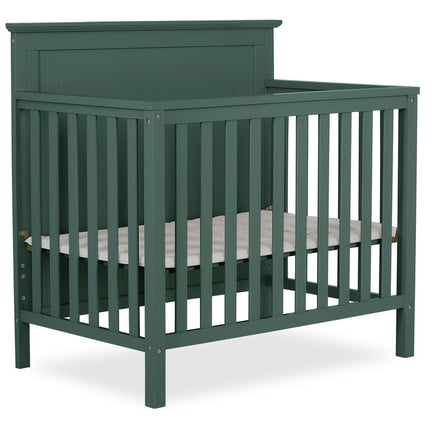 Dream On Me Ava 4-in-1 Convertible Mini Crib, Olive
