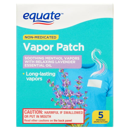 Equate Non-Medicated Vapor Patches for Congestion Relief, 5 Count