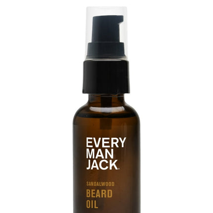 Every Man Jack Beard Oil - Moisturize & Soften Your Beard - Light Sandalwood Scent -1oz