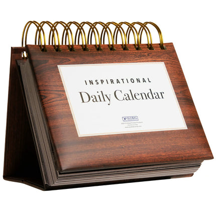 Excello Global Products Motivational & Inspirational Perpetual Daily Flip Calendar With Self-Standing Easel - GPP-0043