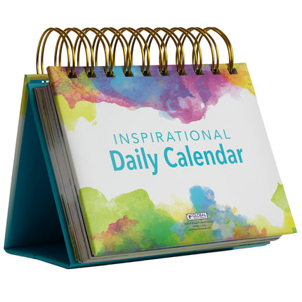 Excello Global Products Motivational & Inspirational Perpetual Daily Flip Calendar with Self-Standing Easel - GPP-0044