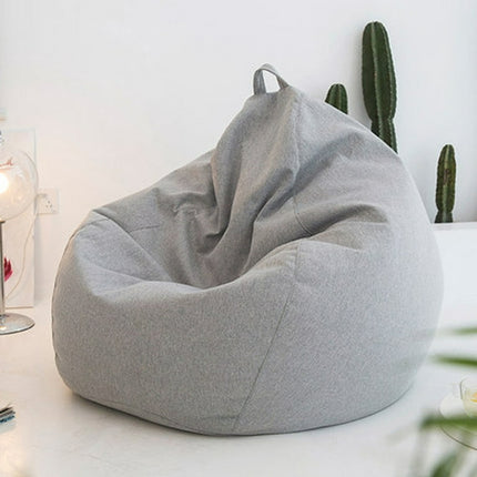 Fairnull Solid Color Cloth Lazy Lounger Bean Bag Sack Chair Sofa Dust Cover Decoration