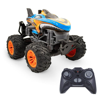 Family Smiles Kids Remote Control Toy Orange Shark Monster Truck RC Vehicle Gift Toys Boys Age 8-12