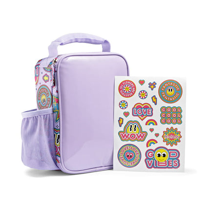 Fit & Fresh Ellis Insulated DIY Sticker Lunch Bag Pink Soft-Sided Reusable Lunch Bag