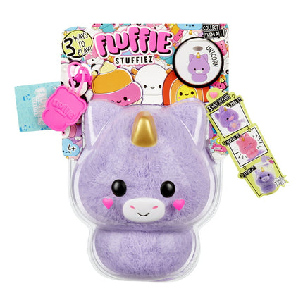 Fluffie Stuffiez Unicorn Small Collectible Feature Plush - Surprise Reveal Unboxing with Huggable ASMR Fidget DIY Fluff Pulling, Ultra Soft Fluff Ages 4+