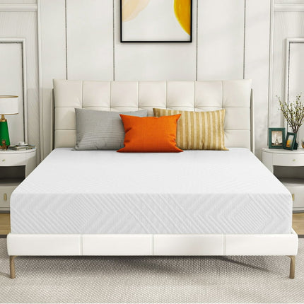 Full Mattress, 10 inch Memory Foam Mattress in a Box with Breathable Bamboo Cover, Medium Firm Green Tea Gel Mattress for Pressure Relieving, CertiPUR-US Certified, Made in USA