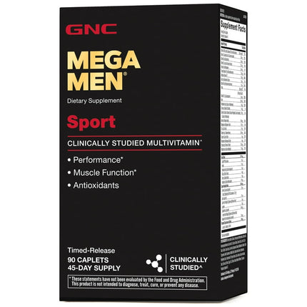 GNC Mega Men Sport Multivitamin | Performance, Muscle Function, and General Health | 90 Count
